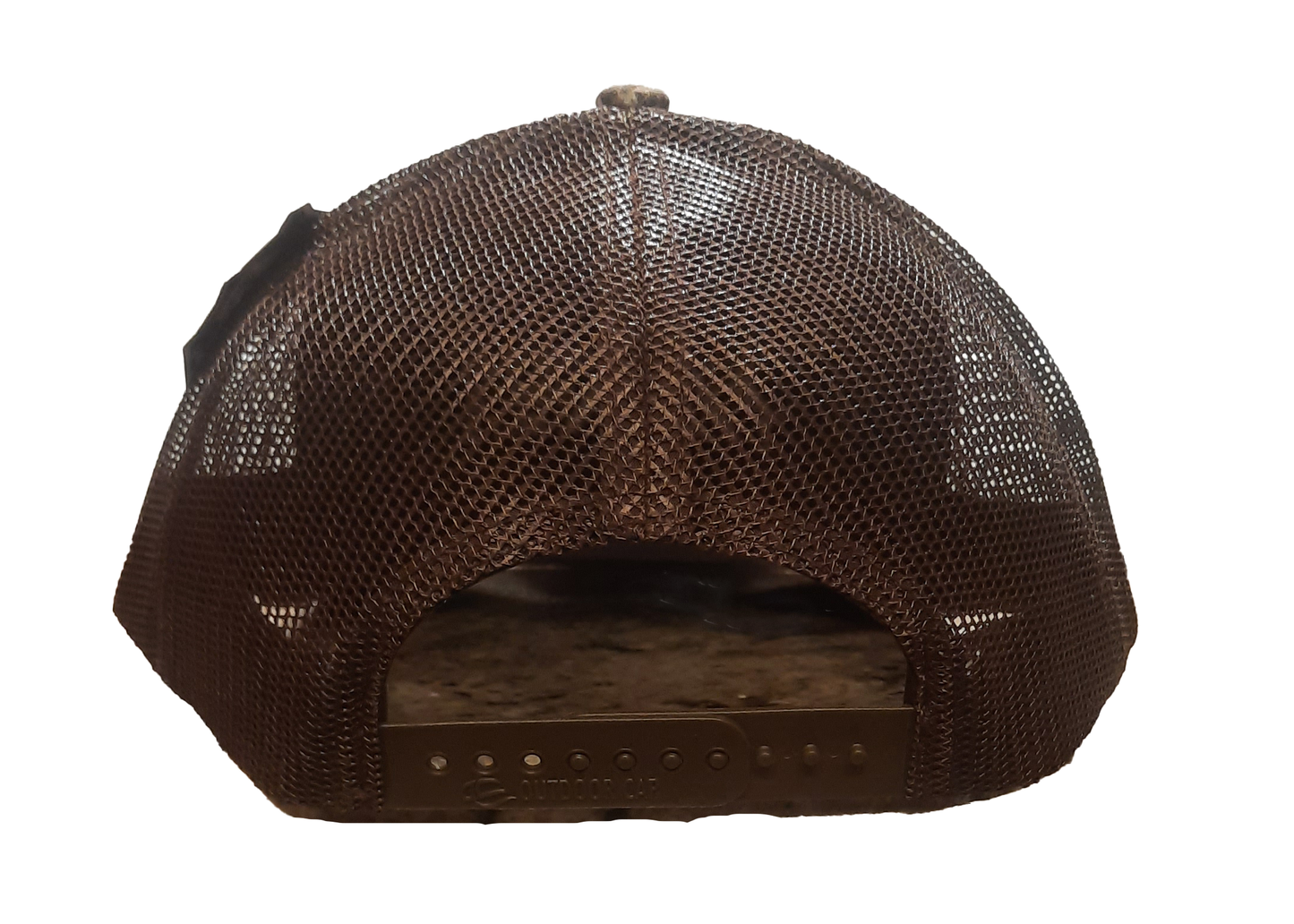 Hat-Modern Trucker, Realtree Camo with Dark Brown, MMM Logo